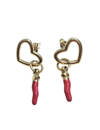 Orecchini acciaio cuore e...