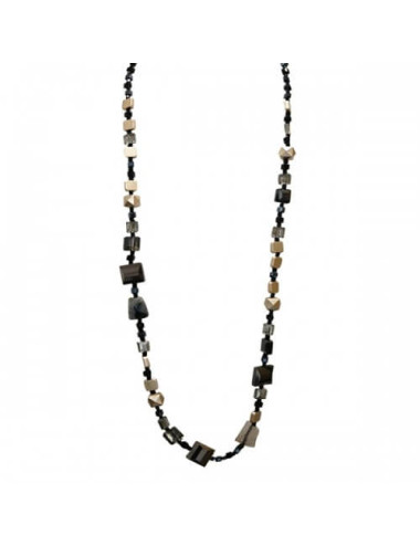 Collana metallo e pietra