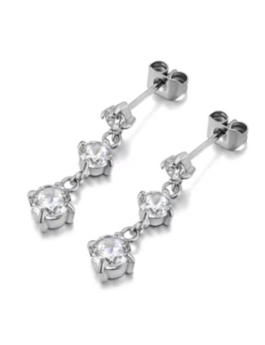 Orecchini acciaio triplo...