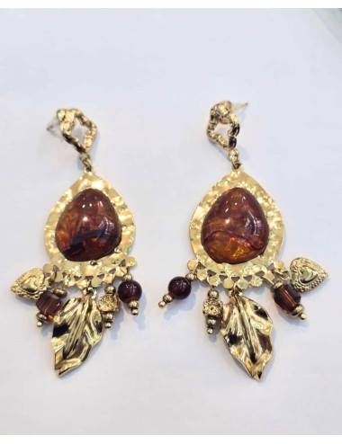 Orecchini acciaio resina e...