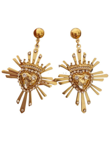 Orecchini acciaio cuore...