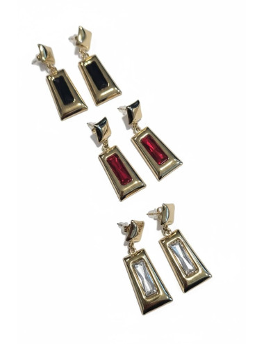 Orecchini acciaio castoni...