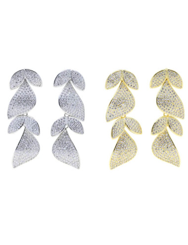 Orecchini metallo strass