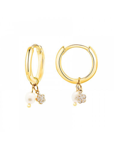 Orecchini acciaio perla...