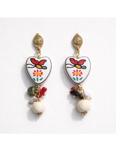 Orecchini acciaio cuore...