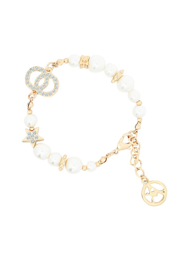 Bracciale metallo perle