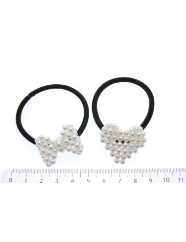 Elastico stoffa e perla (2pcs)